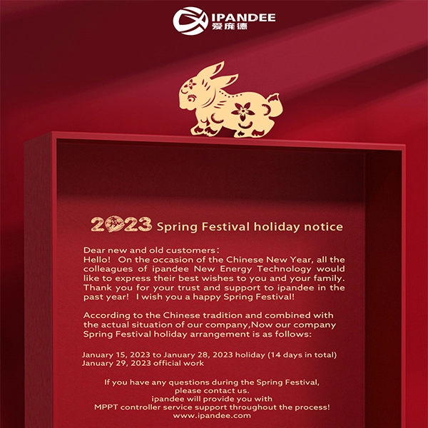 Avis de vacances 2023 ipandee Spring Festival